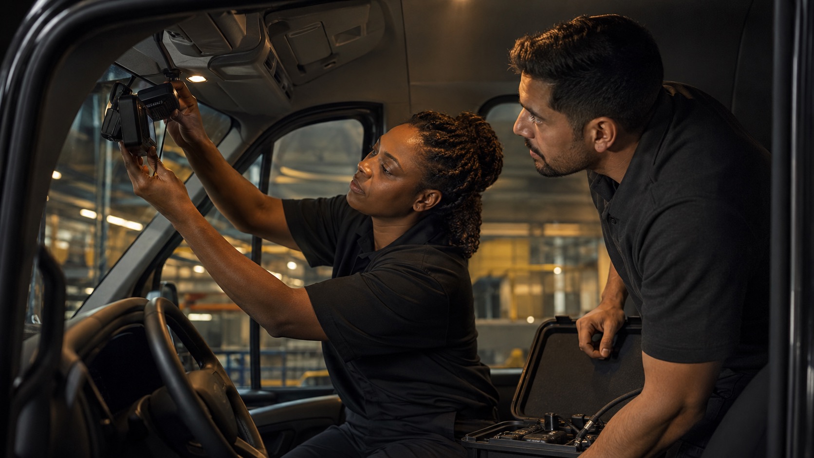 Conceptual fleet telematics service scene